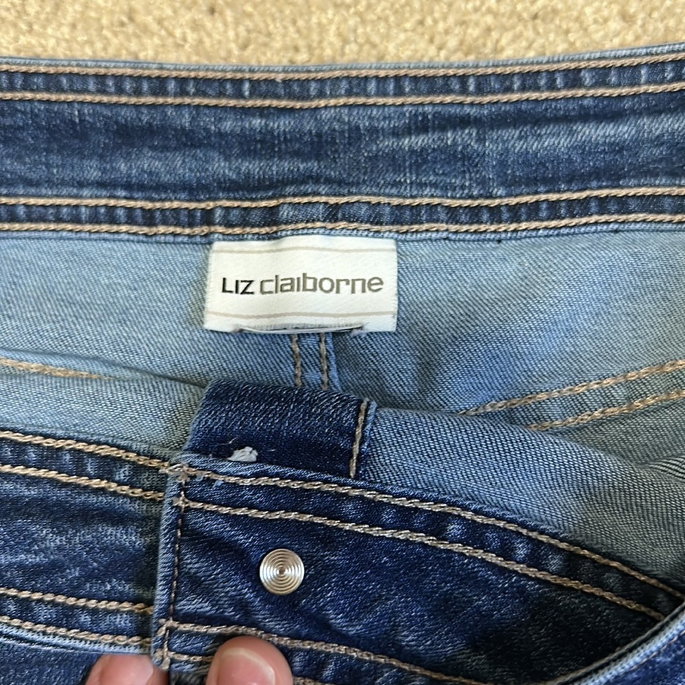 Liz Claiborne button down denim skirt 14 - Picture 6 of 9